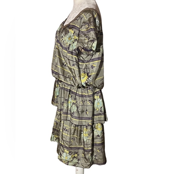 PHILOSOPHY DI ALBERTA FERRETTI SILK LAYERED FLORAL MIDI DRESS GREAT COND (6) - Picture 4 of 7